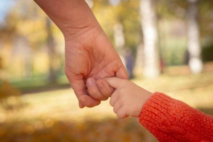 Close-up of a child and adult holding hands, illustrating the trust and care shared in every My Child Care Plan provider profile.”